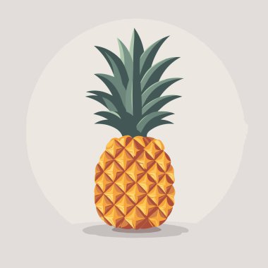 beyaz zemin üzerinde bir ananas