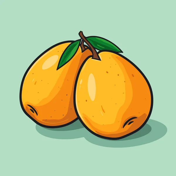 Egy Pár Narancs Egymás Tetején — Stock Vector