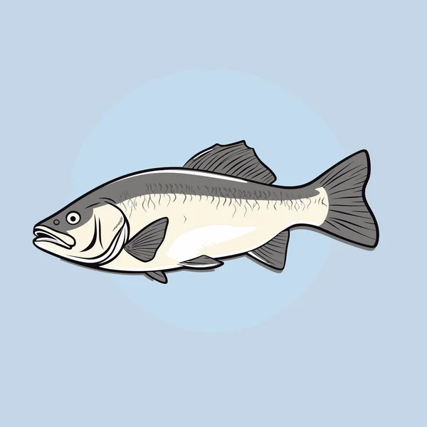 Fish Swimming Water — Stock Vector