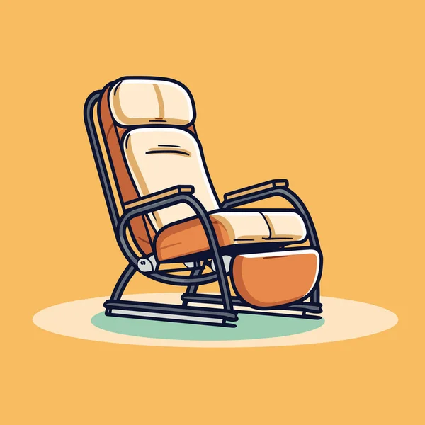 Reclining Chair Foot Rest Floor — Stock Vector