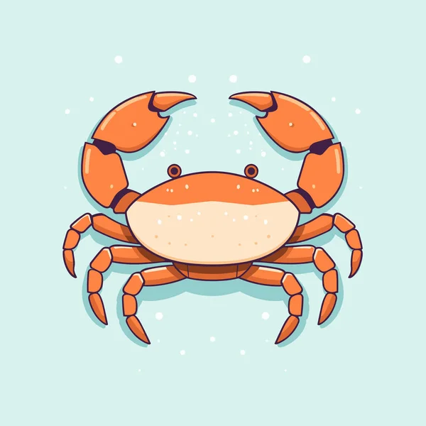 蓝色背景的螃蟹 — 图库矢量图片