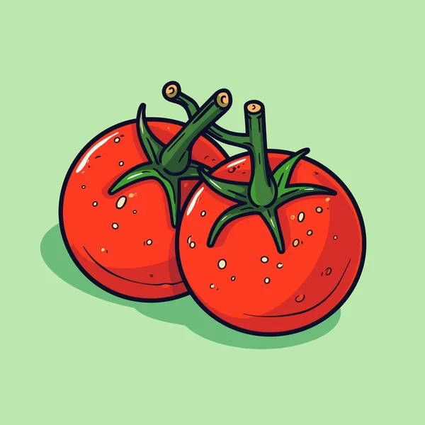 Kilka Pomidorów Siedzących Sobie — Wektor stockowy