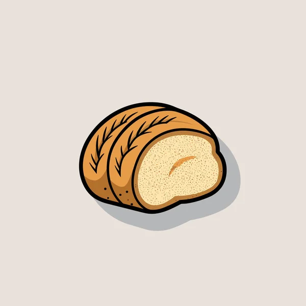 Limpa Bröd Vit Bakgrund — Stock vektor