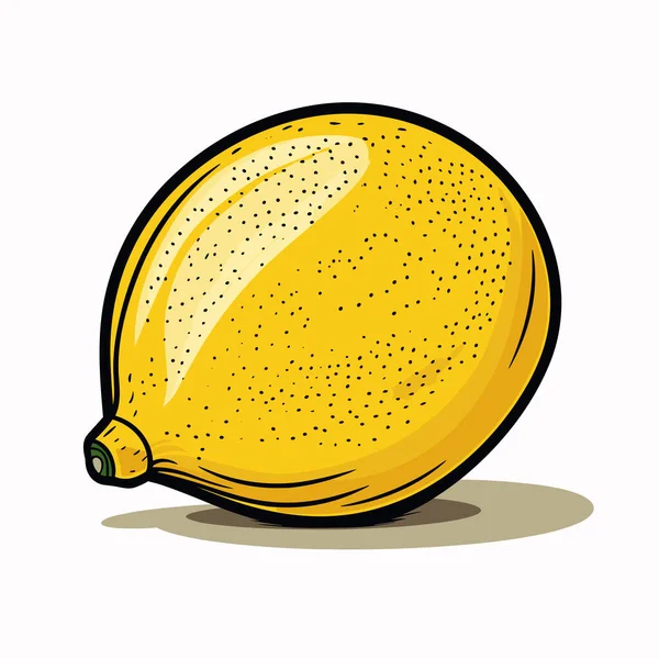 Dessin Citron Sur Fond Blanc — Image vectorielle