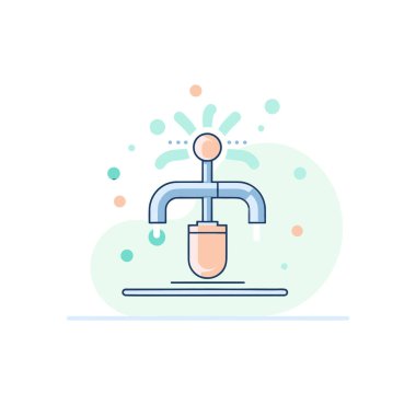 İçinden su akan bir musluk.