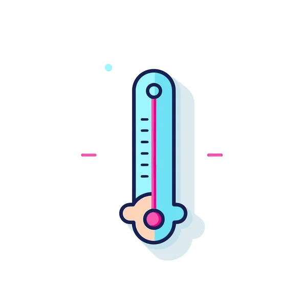 Een Thermometer Met Een Hand — Stockvector