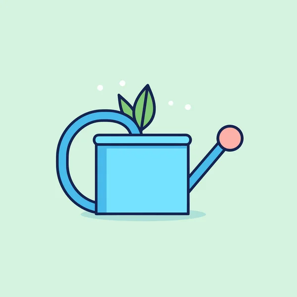Watering Can Plant Growing Out — Stock Vector