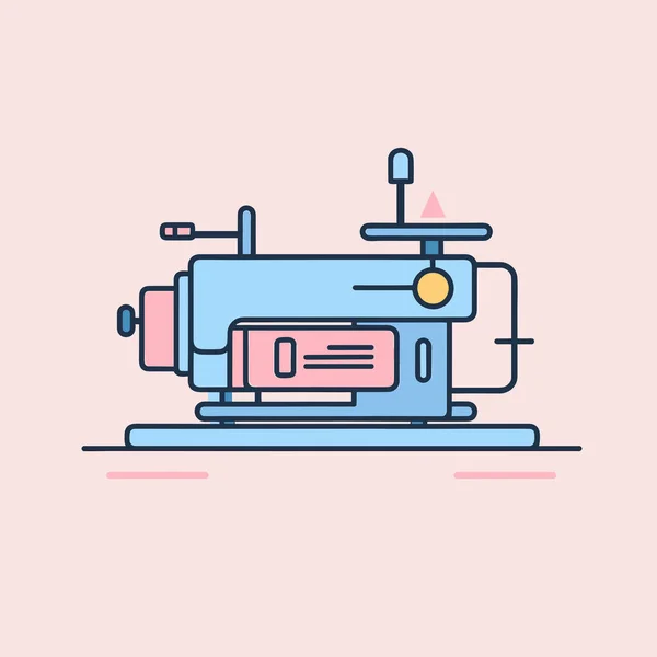 Μια Ραπτομηχανή Ροζ Φόντο — Διανυσματικό Αρχείο
