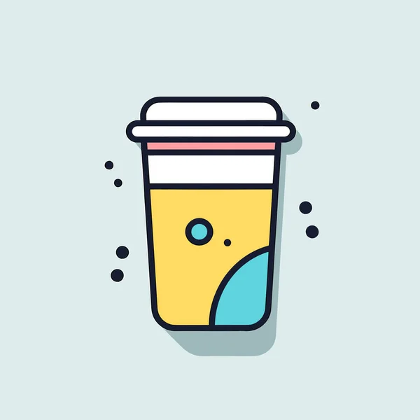 Eine Tasse Mit Einer Flüssigkeit Darin — Stockvektor