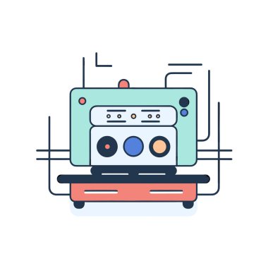 Masanın üstünde duran bir soba.