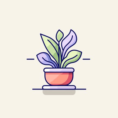 Masasında yeşil yapraklar olan saksı bitkisi.