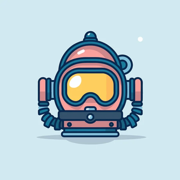 Illustration Diving Mask Goggles — Stock Vector