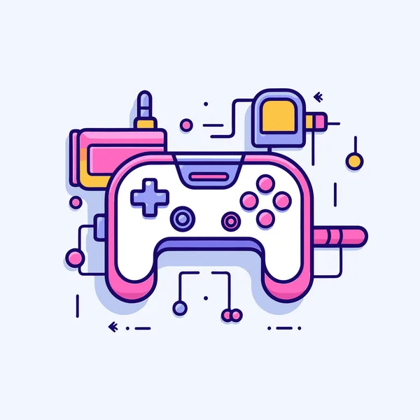 Controlador Videogame Mostrado Nesta Ilustração — Vetor de Stock