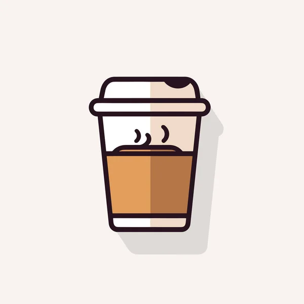Чашка Кофе Исходящим Неё Паром — стоковый вектор