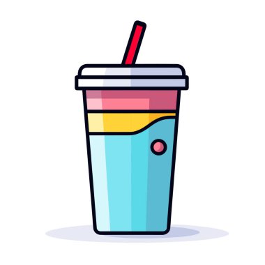 İçinde pipet olan renkli bir içecek.