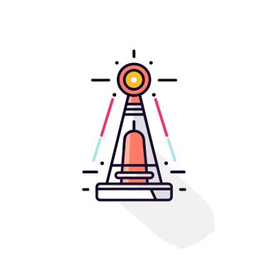 İçinden ışık çıkan bir koni.