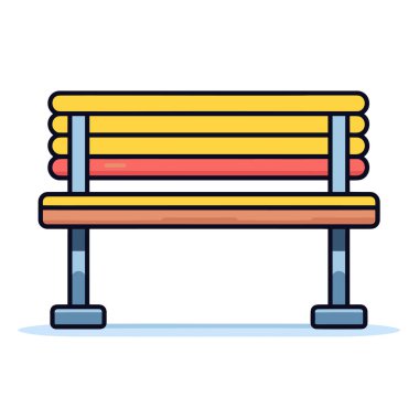 Üstünde tahta bir koltuk olan bir bank.