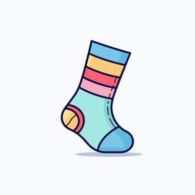Renkli çoraplı bir çift çorap.