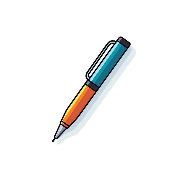 Ручка Которая Сидит Столе — стоковый вектор