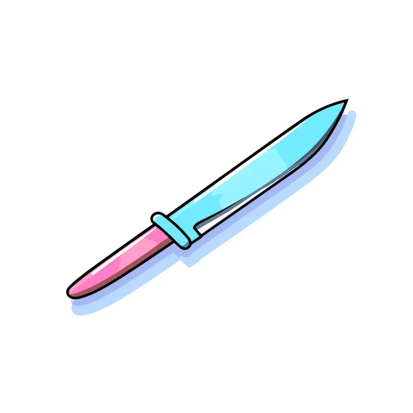 白を基調としたピンクと青のナイフ — ストックベクタ