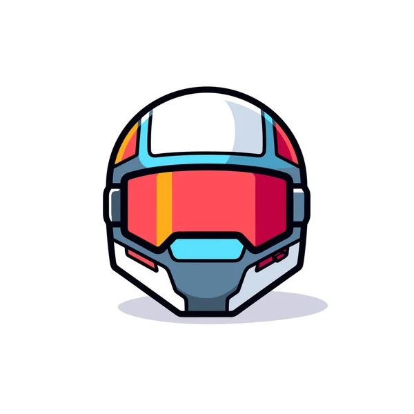 Helmet Red Blue Stripe — Stock Vector
