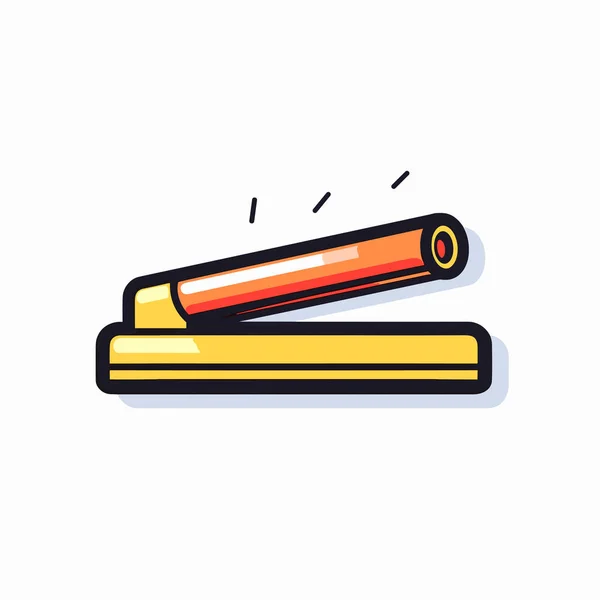 Crayon Avec Une Gomme Sur Dessus — Image vectorielle