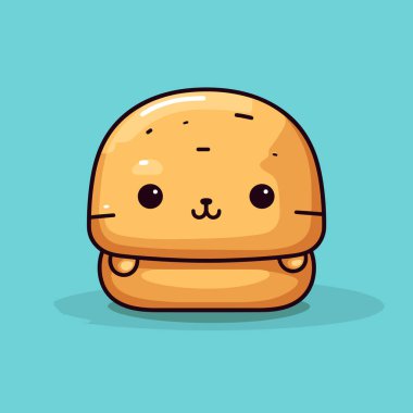 Gözleri olan bir sandviçin çizgi film karakteri