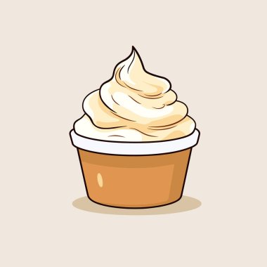 Üstünde krema olan bir kek.