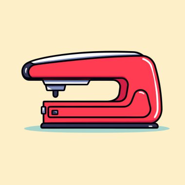 Sarı arka planda kırmızı el mikseri.