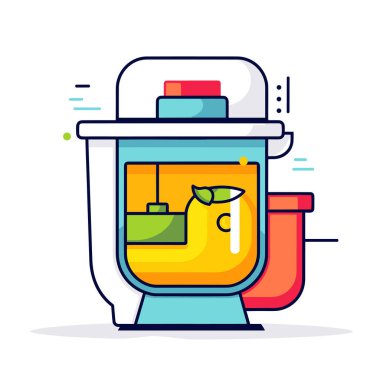 Üstünde bardak olan bir blender.