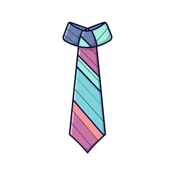 Uma Gravata Com Uma Listra Azul Rosa Azul —  Vetores de Stock
