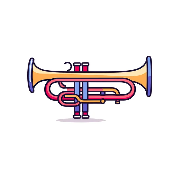 Trumpet Bell Its Side — Stock Vector