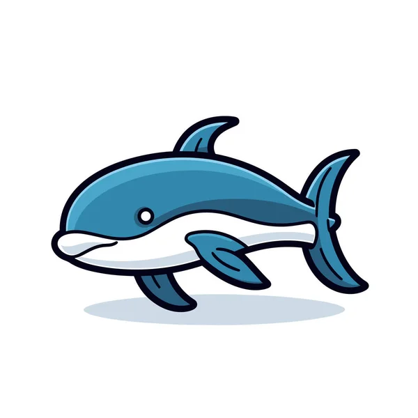 Дельфін Великою Посмішкою Обличчі — стоковий вектор