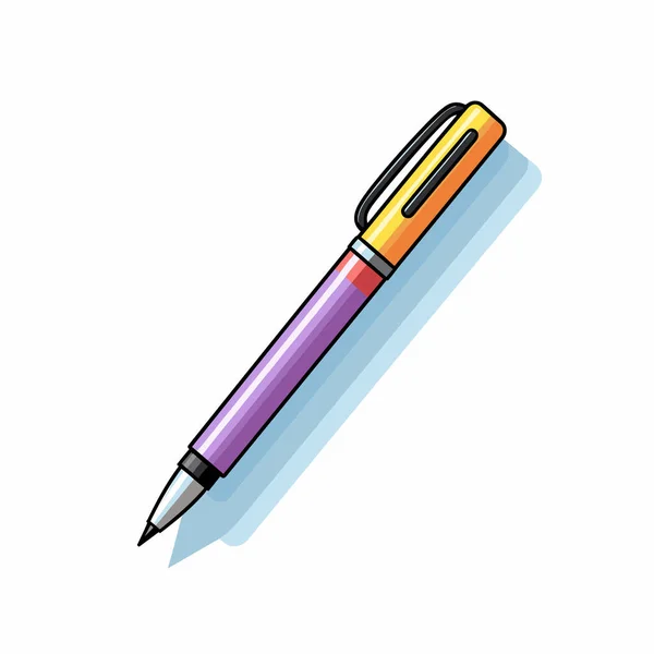 Een Pen Die Bovenop Een Tafel Zit — Stockvector