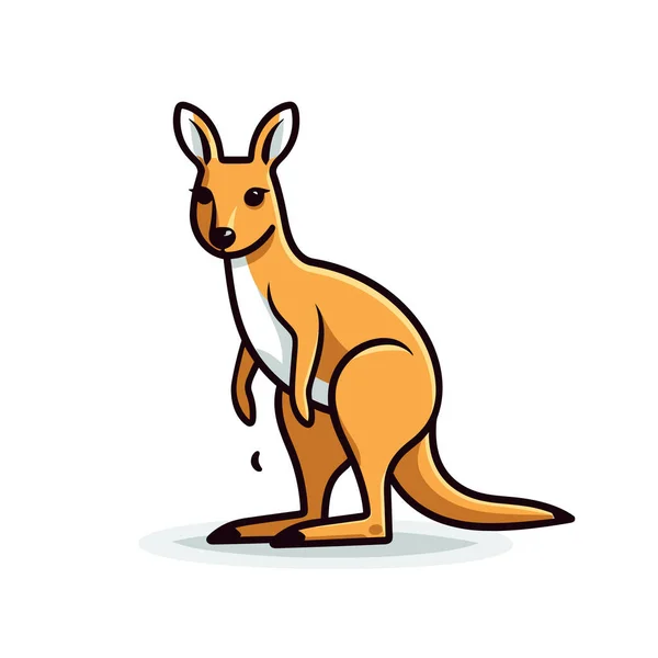 Ein Karikatur Känguru Mit Einem Verband Den Hals — Stockvektor