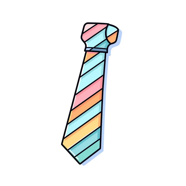 Une Cravate Est Dessinée Sur Fond Blanc — Image vectorielle