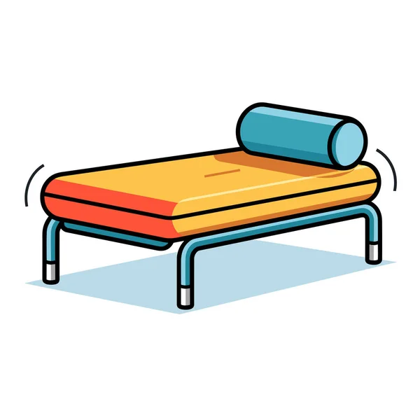 Ein Bett Mit Einer Matratze Darauf — Stockvektor