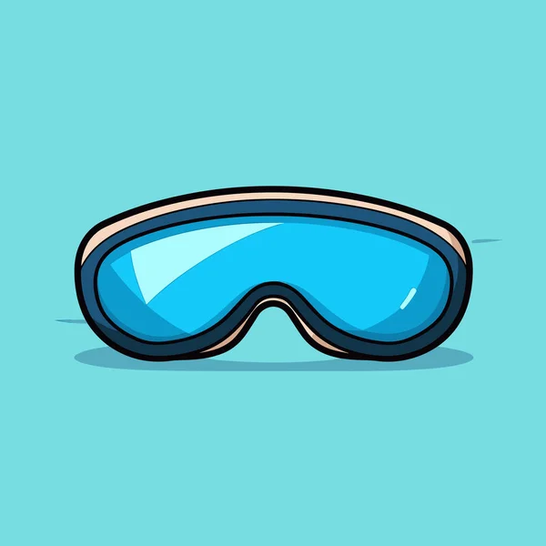 Eine Blaue Brille Auf Blauem Hintergrund — Stockvektor