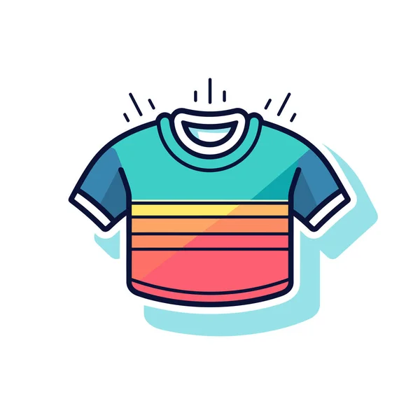 Shirt Rainbow Stripe — Stock Vector