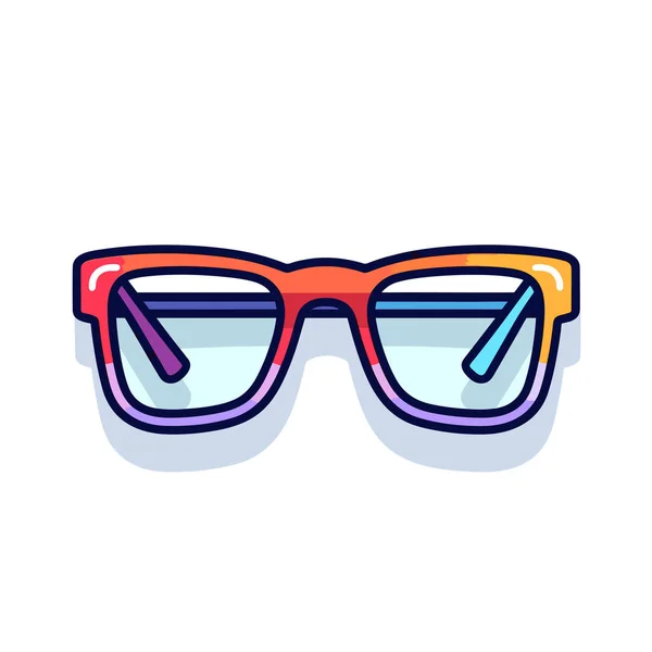 Eine Brille Mit Verschiedenfarbigem Rahmen — Stockvektor