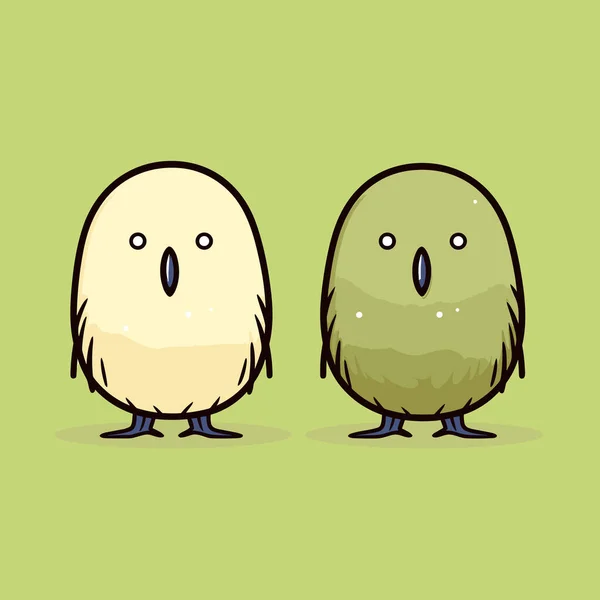 Ein Paar Vögel Stehen Nebeneinander — Stockvektor