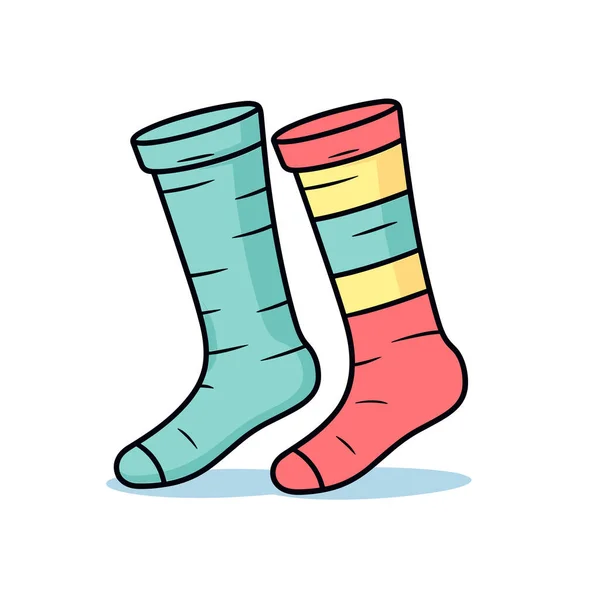 Pair Socks Sitting Next Each Other — Stock Vector