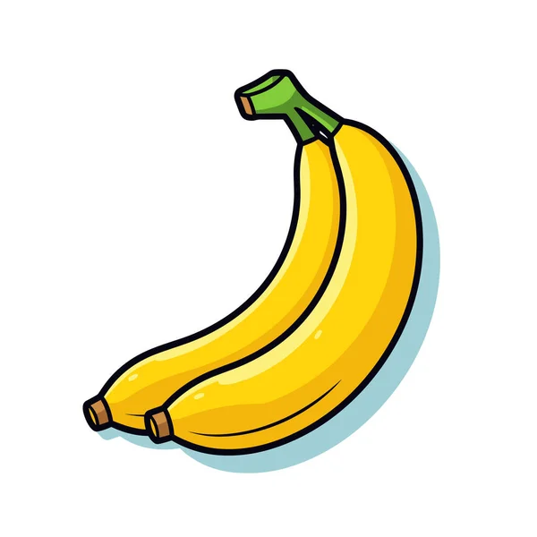 Pár Banánů Sedících Vedle Sebe — Stockový vektor