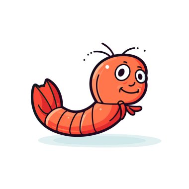 Yüzünde komik bir ifade olan bir karides.