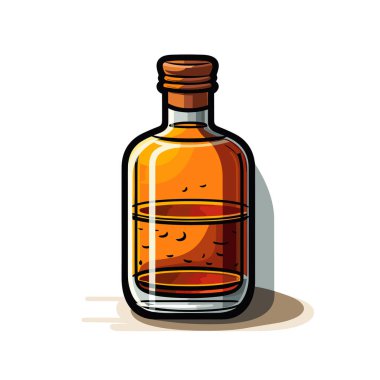 İçinde sıvı olan bir şişe.