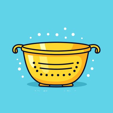 Mavi arka planı olan sarı bir kase.