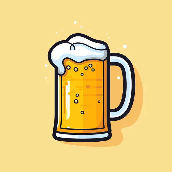 Köpüklü bir kupa bira.