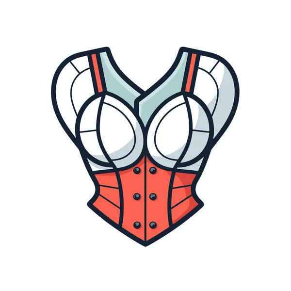 Veste Blanche Avec Sweat Capuche Rouge Sur Fond Rouge — Image vectorielle