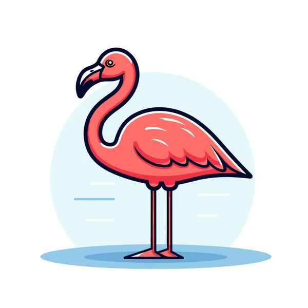 Flamingo Rosa Água — Vetor de Stock