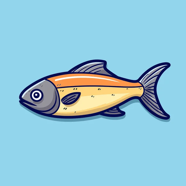 Ryba Která Plave Vodě — Stockový vektor